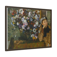 Una mujer sentada junto a un jarrón de flores de Edgar Degas (¿Madame Paul Valpinçon?) 