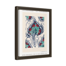 Botanical pochoir pattern in Art Nouveau oriental style
