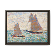 Two Sailboats at Grandcamp (Deux voiliers Ã Grandcamp) (ca. 1885) by Georges Seurat - NOMADEN ART GALLERY