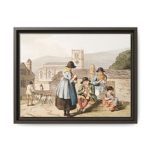 Illustration of Wensley Dale knitters from The Costume of Yorkshire (1814) by George Walker - NOMADEN ART GALLERY