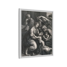 Saint Mary (the Blessed Virgin) and Saint Joseph with the Christ Child, Saint John the Baptist and Saint Elizabeth. Engraving by J. Frey