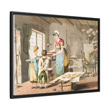 Illustration of woman making oat cakes from The Costume of Yorkshire (1814)
