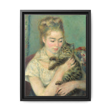 Pierre-Auguste Renoir's Woman with a Cat (c. 1875) - NOMADEN ART GALLERY