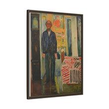 Self-Portrait Between the Clock and the Bed (1940-1943) by Edvard Munch - NOMADEN ART GALLERY