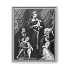 Saint Mary (the Blessed Virgin) with the Christ Child and a family as donors. Lithograph by F.S. Hanfstaengl, 1832 , after H. Holbein. - NOMADEN ART GALLERY
