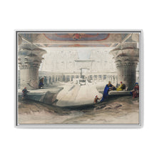Ancient Egypt Art Print: Edfou Temple Portico View by David Roberts - Wall Art Canvas Print - NOMADEN ART GALLERY