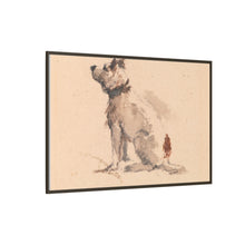 A Terrier, Sitting, Facing Left