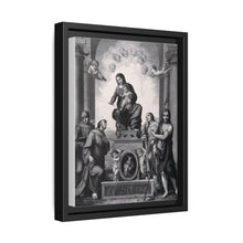 Saint Mary (the Blessed Virgin) with the Christ Child and Saint Antony of Padua, Saint Francis of Assisi, Saint Catherine of Alexandria, Saint John the Baptist and angels. - NOMADEN ART GALLERY