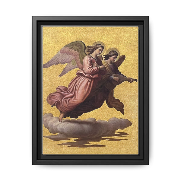 Two angels floating (1865) tempera art by Johann von Schraudolph - NOMADEN ART GALLERY