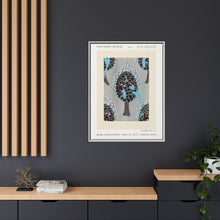 Estampado pochoir con estampado de pájaros Art Nouveau en estilo oriental
