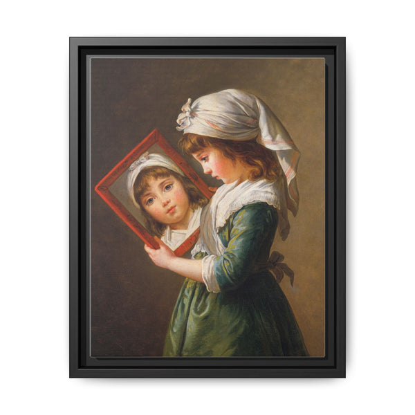 Julie Le Brun (1780–1819) Looking in a Mirror (1787), vintage little girl illustration by Elisabeth Louise Vigée Le Brun. - NOMADEN ART GALLERY