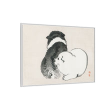 Black and white puppies by Kōno Bairei (1844-1895).