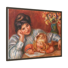 Lección de escritura (La Leçon d'écriture) (1905) de Pierre-Auguste Renoir. 