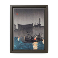 Tsukuda Island, Fishing Nets at Night (1936) print in high resolution by Hiroaki Takahashi - NOMADEN ART GALLERY