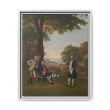 Arthur Holdsworth Conversing with Thomas Taylor and Captain Stancombe by the River Dart (1757) by Arthur Devis - NOMADEN ART GALLERY