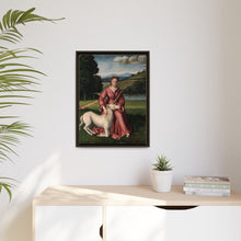 A virgin and a unicorn; representing chastity