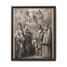The coronation of the Virgin with four saints: Saint Catherine of Alexandria, Saint John the Evangelist, Saint John the Baptist and Saint Benedict or Saint Romuald. Drawing by F. Rosaspina, c. 1830, after G. Reni. - NOMADEN ART GALLERY