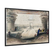 Ancient Egypt Art Print: Edfou Temple Portico View by David Roberts - Wall Art Canvas Print