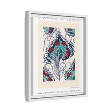 Botanical pochoir pattern in Art Nouveau oriental style
