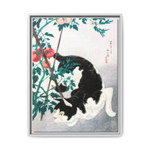 Cat with Tomato Plant (1931) print in high resolution by Hiroaki Takahashi - NOMADEN ART GALLERY