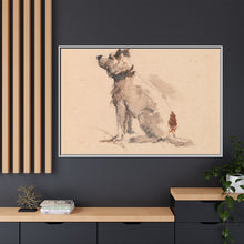 A Terrier, Sitting, Facing Left