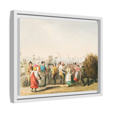 Illustration of rape threshing from The Costume of Yorkshire (1814) by George Walker