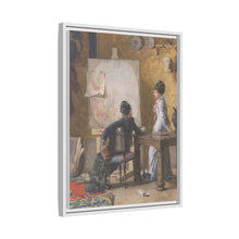 Adéle de Saussure and Marie-Louise Ravel, the Artist's Wife, in His Studio (1877) by Edouard Ravel