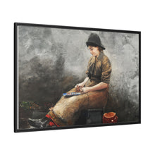 A Fishergirl Baiting Lines (1881) by Winslow Homer