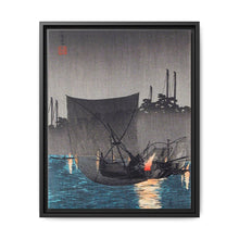 Tsukuda Island, Fishing Nets at Night (1936) print in high resolution by Hiroaki Takahashi - NOMADEN ART GALLERY