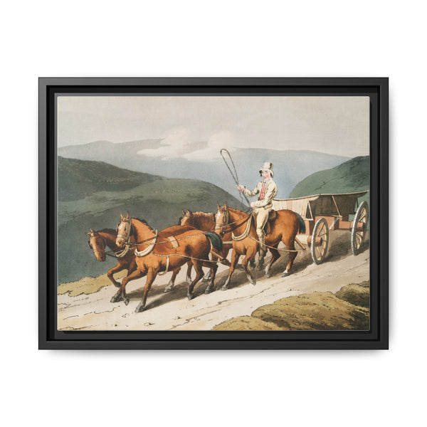 Illustration of the east riding or wolds waggon from The Costume of Yorkshire (1814) by George Walker - NOMADEN ART GALLERY