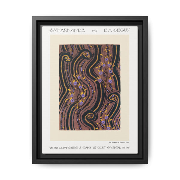 Art Deco Flower pattern pochoir print in oriental style - NOMADEN ART GALLERY