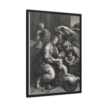 Saint Mary (the Blessed Virgin) and Saint Joseph with the Christ Child, Saint John the Baptist and Saint Elizabeth. Engraving by J. Frey