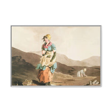 Illustration of the cranberry girl from The Costume of Yorkshire (1814) by George Walker - NOMADEN ART GALLERY