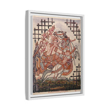 A scene from the Ramayana: Hanuman catching Virunyananti . Gouache painting by a Thai artist.