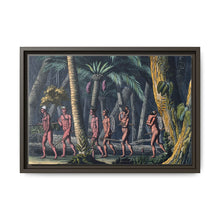 Puri Indians by the Paraiba river, Brazil. Coloured aquatint by P. Fumagalli, ca. 1821, after M. Zu Wied-Neuwied. - NOMADEN ART GALLERY