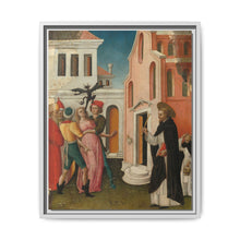 Saint Peter Martyr Exorcizing a Woman Possessed by a Devil by Antonio Vivarini - NOMADEN ART GALLERY