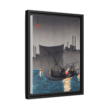 Tsukuda Island, Fishing Nets at Night (1936) print in high resolution by Hiroaki Takahashi