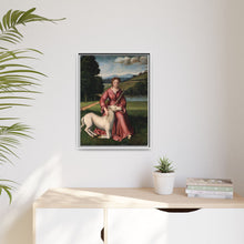 A virgin and a unicorn; representing chastity