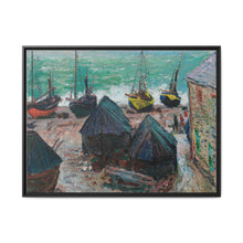 Boats on the Beach at Étretat (1885) by Claude Monet - NOMADEN ART GALLERY