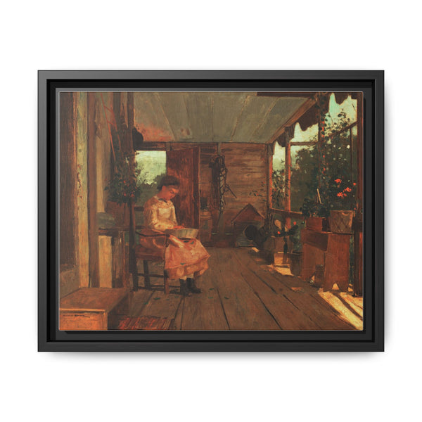 Girl Shelling Peas (ca.1873) by Winslow Homer - NOMADEN ART GALLERY