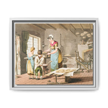 Illustration of woman making oat cakes from The Costume of Yorkshire (1814) - NOMADEN ART GALLERY