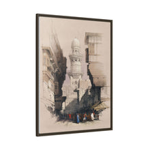 Cairo Street Scene: Vintage Egyptian Wall Art by David Roberts - Art Print Framed