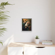 Female Saint Holding Crucifix with Crown of Thorns