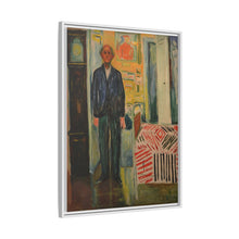 Self-Portrait Between the Clock and the Bed (1940-1943) by Edvard Munch - NOMADEN ART GALLERY