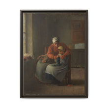 The Knitting Lesson (c. 1860) by Jean François Millet - NOMADEN ART GALLERY