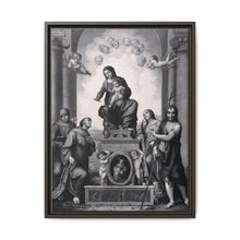 Saint Mary (the Blessed Virgin) with the Christ Child and Saint Antony of Padua, Saint Francis of Assisi, Saint Catherine of Alexandria, Saint John the Baptist and angels. - NOMADEN ART GALLERY
