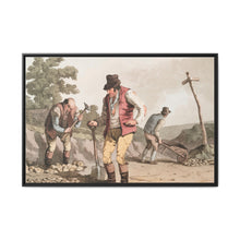 Illustration of stone breakers on the road from The Costume of Yorkshire (1814) by George Walker - NOMADEN ART GALLERY