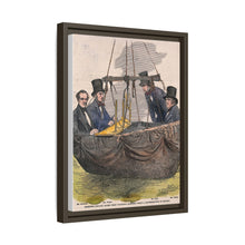 Four men in the basket of a balloon by Mayall.