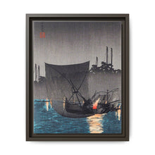 Tsukuda Island, Fishing Nets at Night (1936) print in high resolution by Hiroaki Takahashi - NOMADEN ART GALLERY
