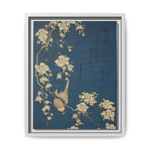 Hokusai's Bullfinch and weeping cherry blossoms. Original from The Art Institute of Chicago. - NOMADEN ART GALLERY